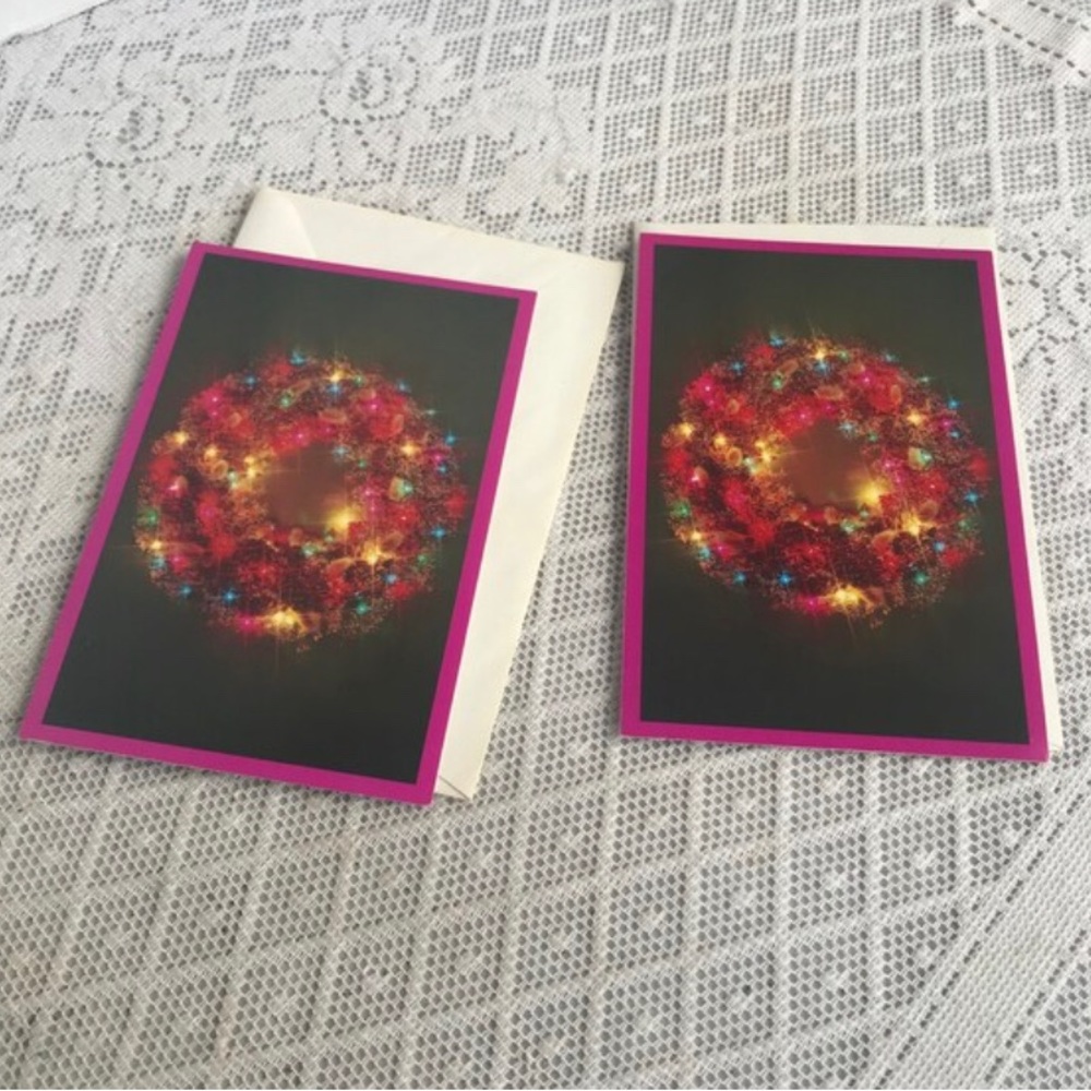 Vintage Wreath Christmas Cards